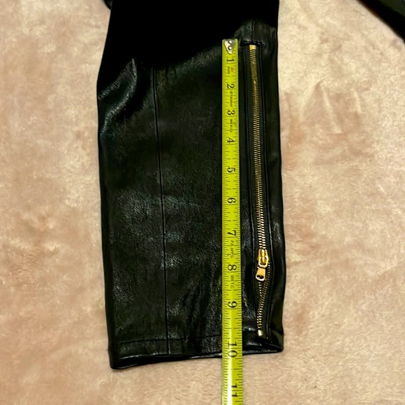 J Brand 💯 percent Lamb Leather Skinny Pants Gold Hardware Size 26 - Picture 9 of 17